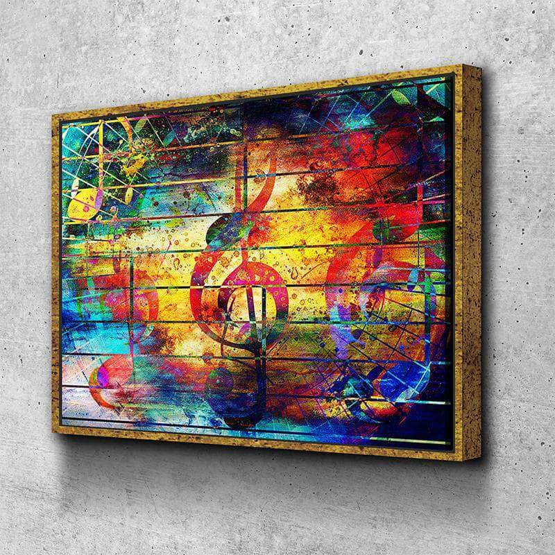 Abstract Musical Notes Canvas Set