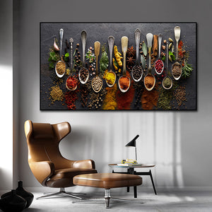 Kitchen Wall Art - Grains, Spices & Peppers