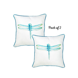 Watercolor Dragonfly Square 18" Throw Pillow Cover  (Set of 2)