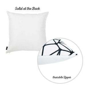 Scandi BW Tangle Square 18" Throw Pillow Cover (Set of 2)