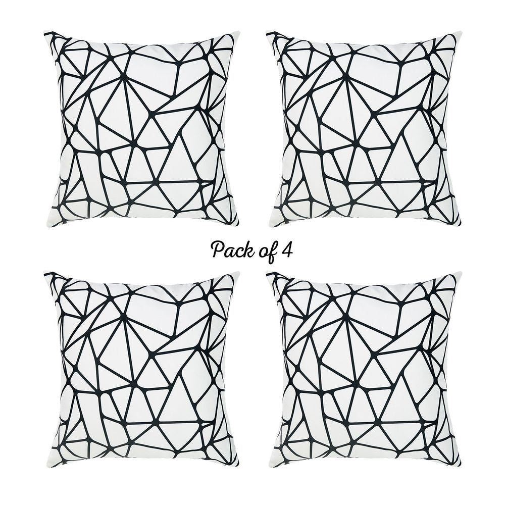 Scandi BW Tangle Square 18" Throw Pillow Cover (Set of 4)