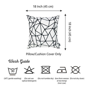 Scandi BW Tangle Square 18" Throw Pillow Cover (Set of 4)