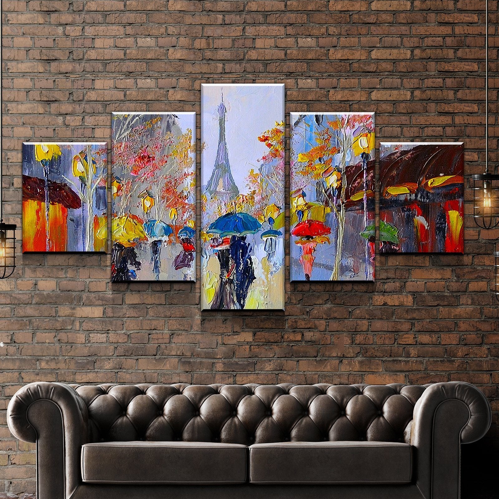 Abstract Eiffel Tower Canvas Set