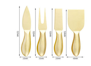 Gold Cheese Knives Set of 4