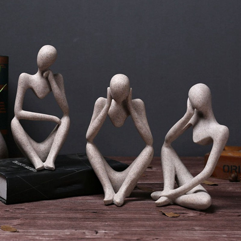 Nordic Style Abstract Thinker Figurines Sculpture