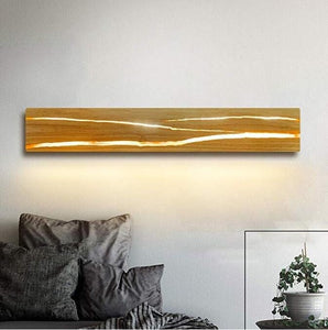 Rotatable Wooden Log Wall Lamp