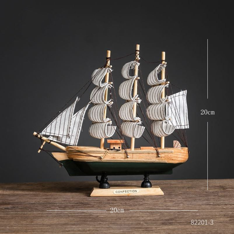 Caribbean Black Pearl Corsair Wooden Sailboat Model