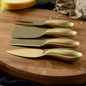 Gold Cheese Knives Set of 4