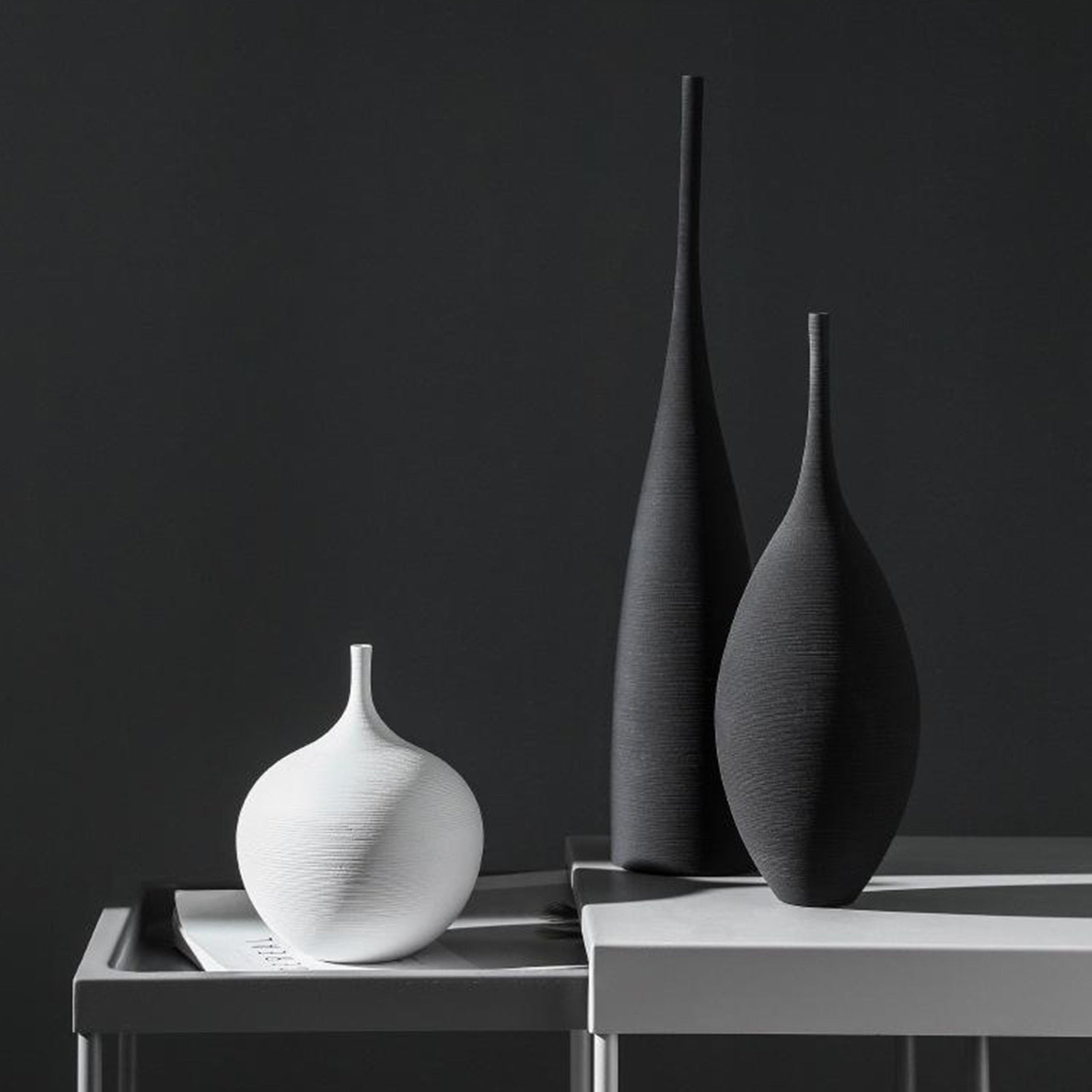 Zen, Minimalist Flower Vase - 3 Piece Set