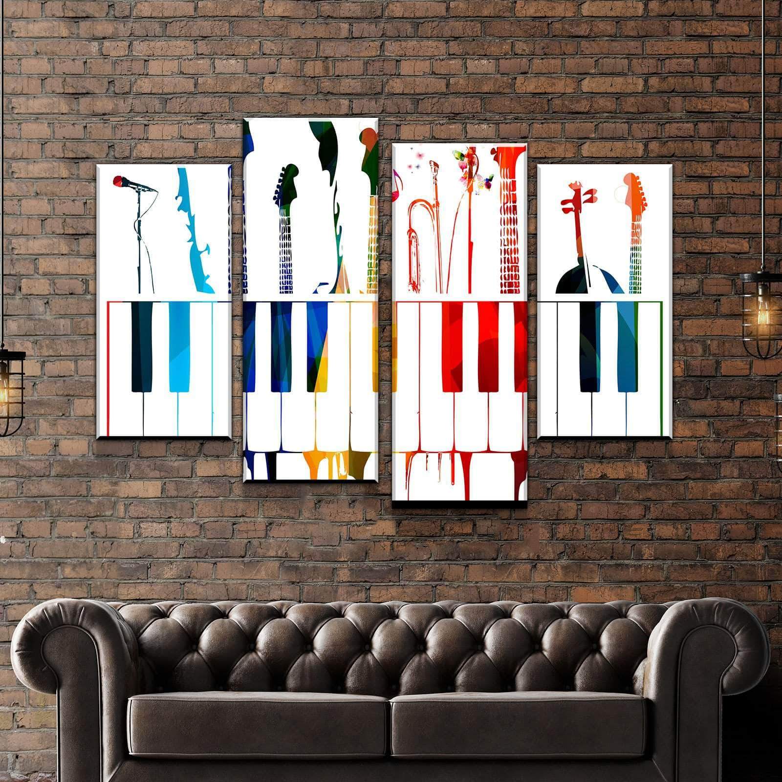 Abstract Instruments Canvas Set