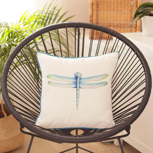 Watercolor Dragonfly Square 18" Throw Pillow Cover