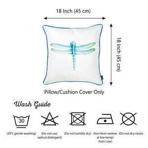 Watercolor Dragonfly Square 18" Throw Pillow Cover  (Set of 2)