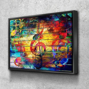 Abstract Musical Notes Canvas Set