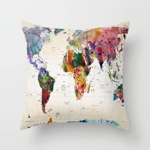 Map Pillow Cover